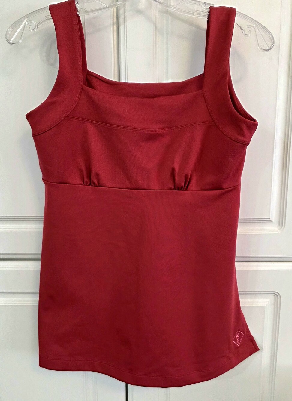 Like New Athletic Tank Top Raspberry Pink Square Neck Size Medium
